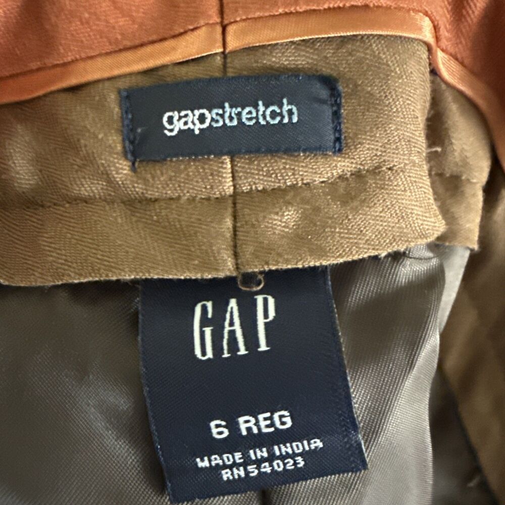 Y2K Gap Women’s Dress Pants Low Rise Plaid Office Size 6 Brown Straight Leg Chic - Picture 15 of 16